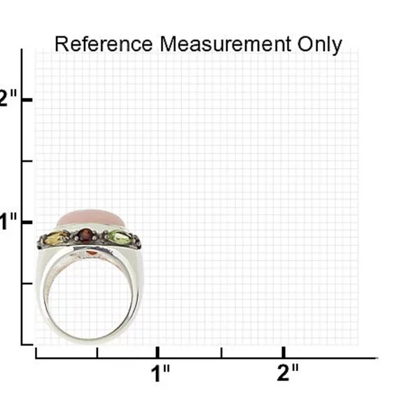 QVC Pink Opal 1.00 ct tw Multi-Gemstone East/West Sterling Silver Ring Size 8 - Picture 5 of 13